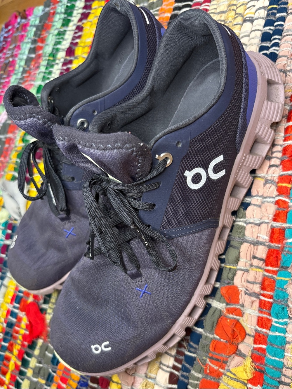 On Running Cloud Women’s Running Shoes - Navy/Grey/Lavender - Size 10.5
